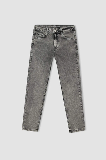 Boys Slim Fit Ripped Detailed Jean Trousers